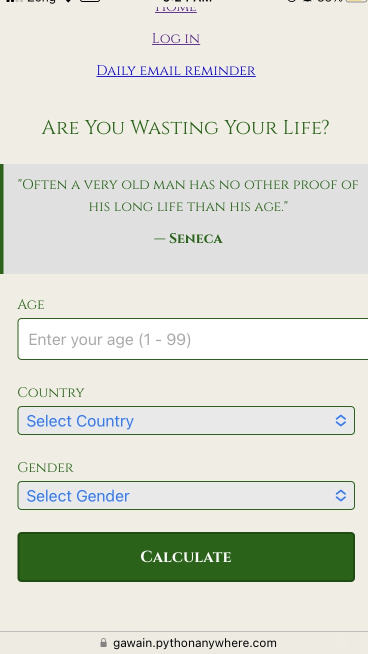 Life Expectancy Calculator