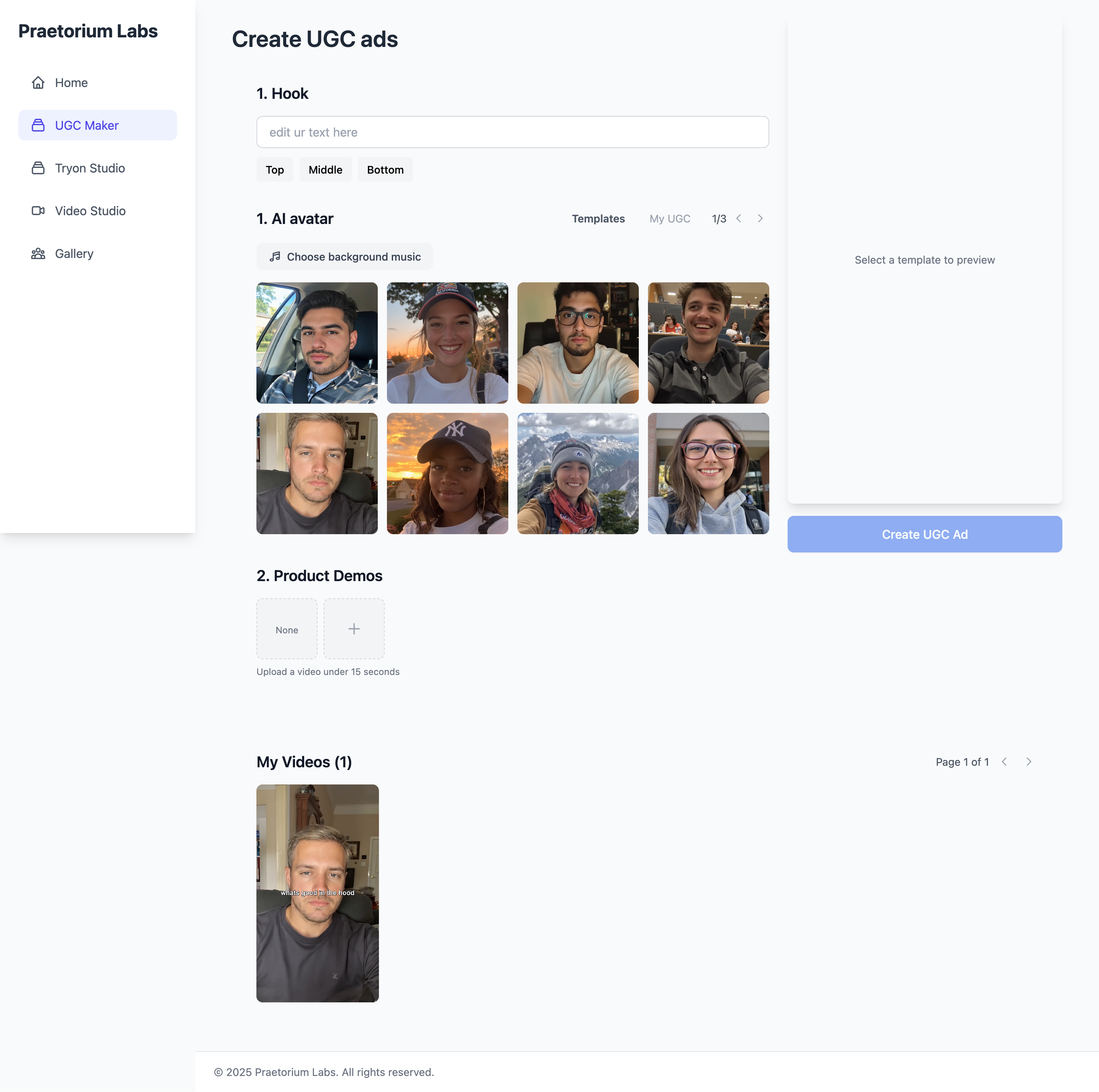 Virtual Try-on Interface
